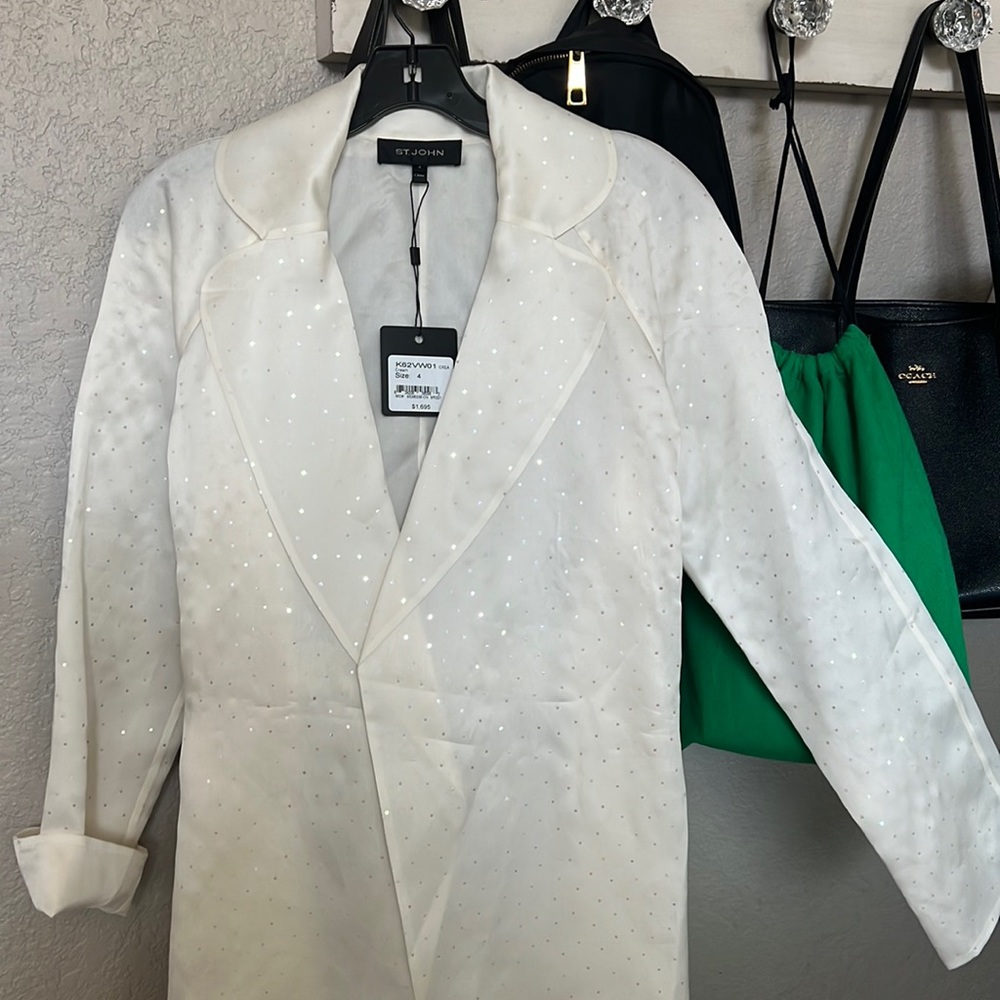 NWT Silk St John’s Organza jacket size 4
